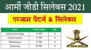 Best Army GD Syllabus In Hindi For 2021