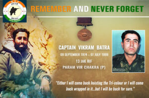 Captain Vikram Batra Param Vir Chakra Posthumous 13 JAK Rifles