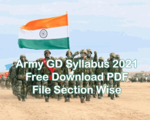 Army GD syllabus 2021 Free Download PDF File Section Wise