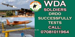 DRDO SUCCESSFULLY TESTS