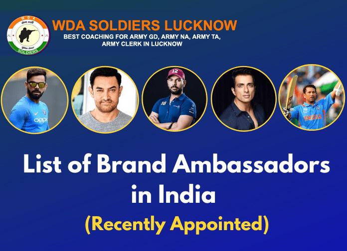 List of Brand Ambassadors in India wda soldiers